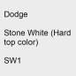 Preview: Dodge, Stone White (Hard top color), SW1.